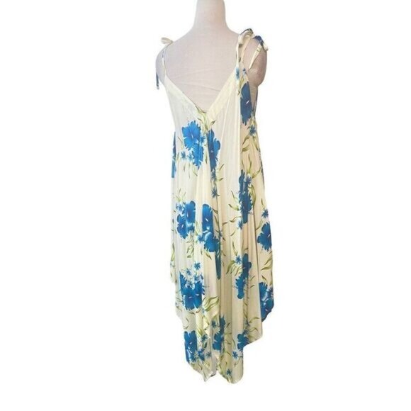 Vintage Hawaiian Dress One size Blue floral Aloha Fashion NWT - Picture 3 of 5